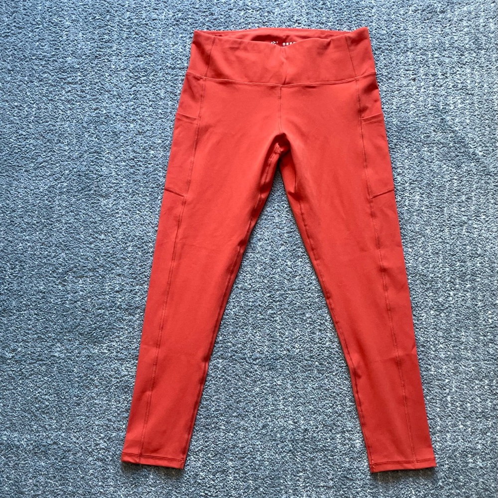 burnt orange workout pants ewedoos size XL